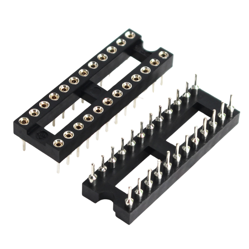 Đế IC chân vuông/tròn hai hàng 2.54mm 1A