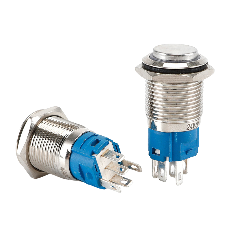 Nút nhấn chống nước đầu cao ( nhấn giữ - khoá ) lỗ khoét 12mm/16mm/19mm/22mm