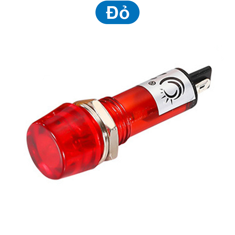(2 cái) Đèn báo XD10 - 3 lỗ khoét 10mm điện áp 12V, 24V, 220VAC, 380VAC