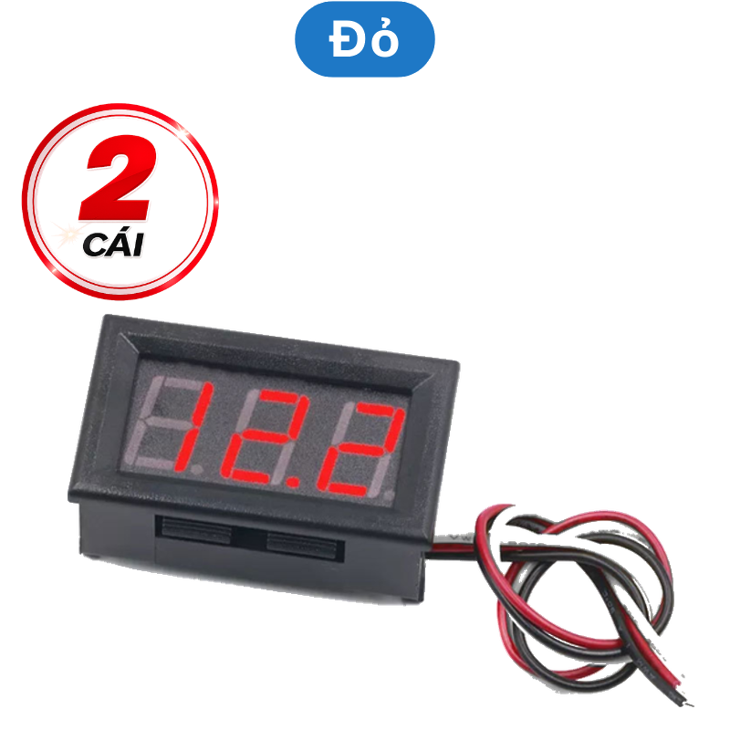 Đồng hồ hiển thị điện áp DC 0V - 100V 3 dây