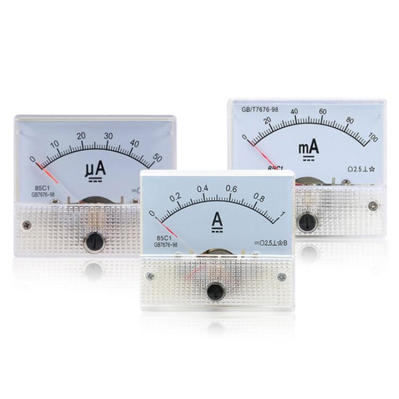 Ampe kế kim hiển thị dòng điện DC 1mA - 20A