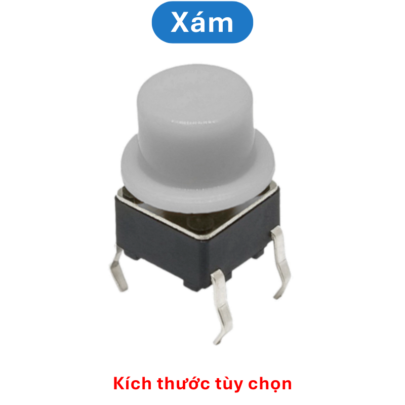 (50 Cái) Nắp nút nhấn 6x6mm hình mũ đường kính trong 3.1Mm / 3.4mm cao 6mm