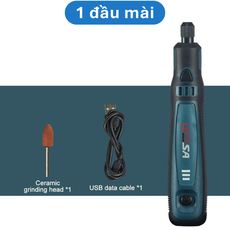 Máy mài mini, bút khắc, mài chà nhám đánh bóng tích hợp pin sạc