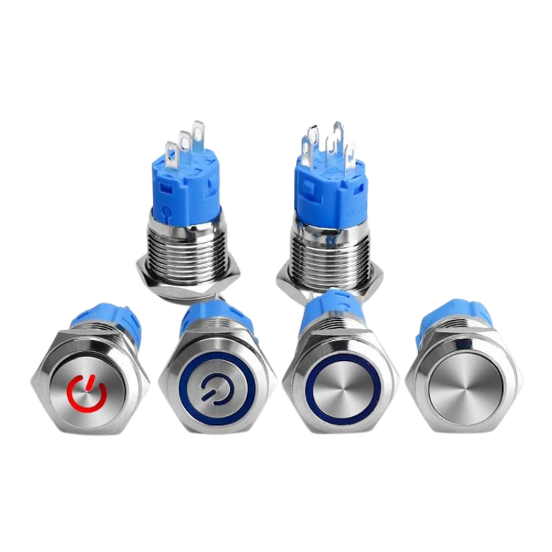 Nút nhấn chống nước đầu bằng ( Nhấn Giữ - Khóa ) lỗ khoét 12mm/16mm/19mm/22mm