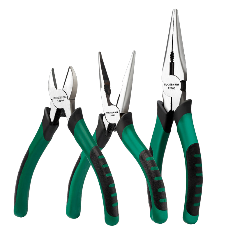 Kìm cắt dây, mũi kim, đầu bằng loại lớn SUPER đen vàng