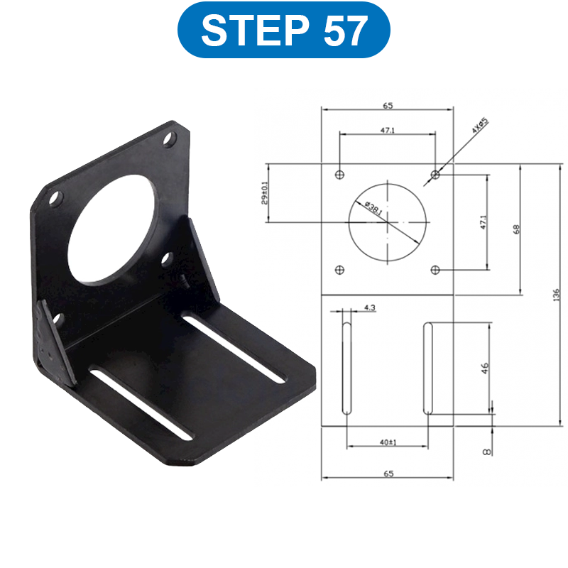 Gá động cơ DC, Pad cố đinh các loại động cơ thông dụng từ loại 380...895