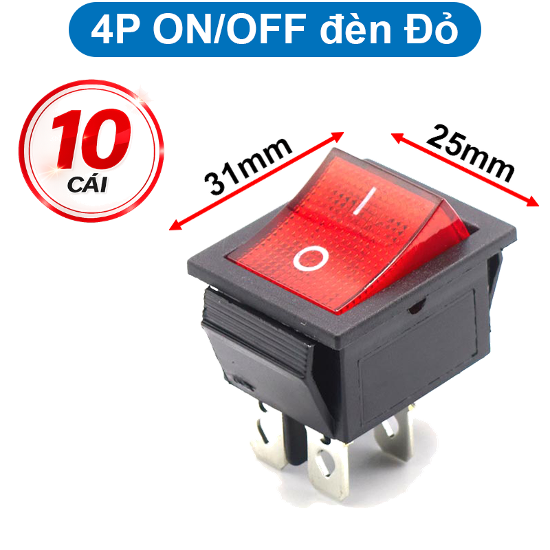 Công tắc bập bênh KCD4 16A/250V 25x31mm