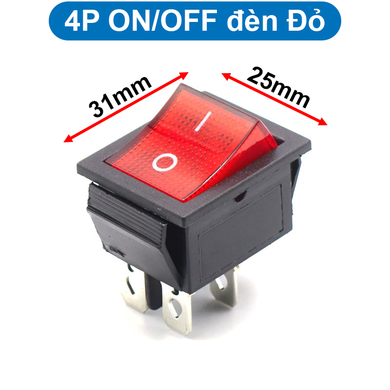 Công tắc bập bênh KCD4 16A/250V 25x31mm