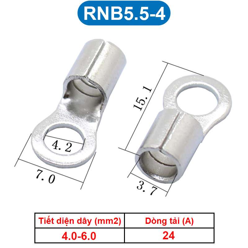 Đầu Cos tròn trần đồng thau, cốt khuyên, cốt tròn trần RNB