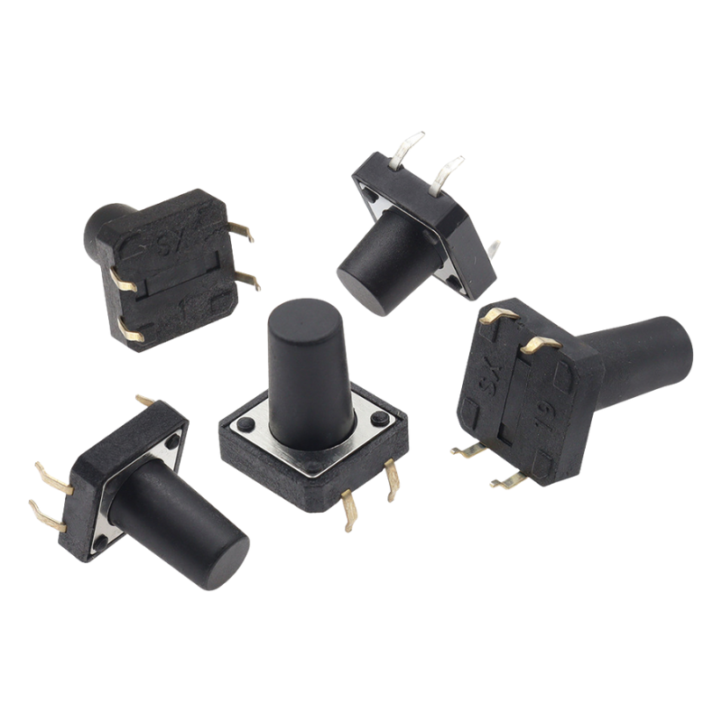 (20 Cái) Nút nhấn 12x12mm 4 chân cắm đứng cao 4.3 - 20mm