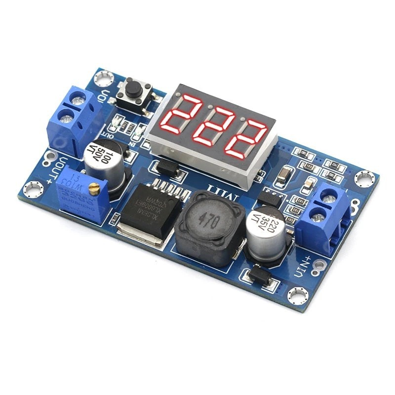 Mạch nguồn giảm áp, hạ áp 3A LM2596 DC - DC - Có Led hiển thị