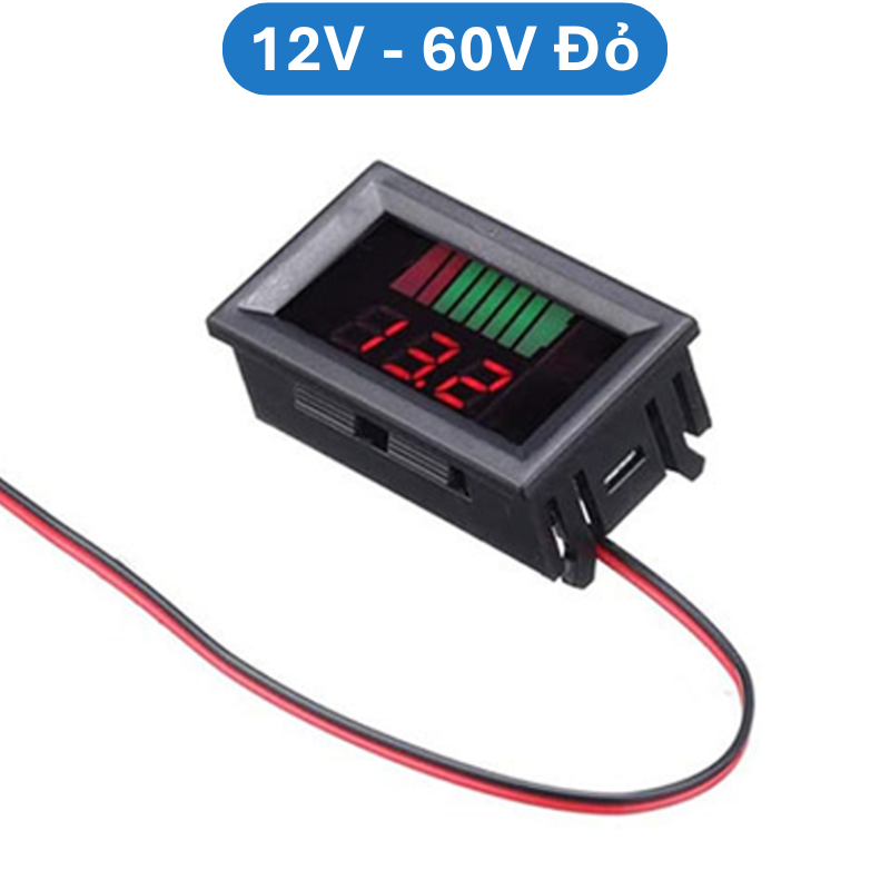 Đồng hồ đo điện áp và hiển thị mức pin 12V/24V/36V/48V/60V/72V