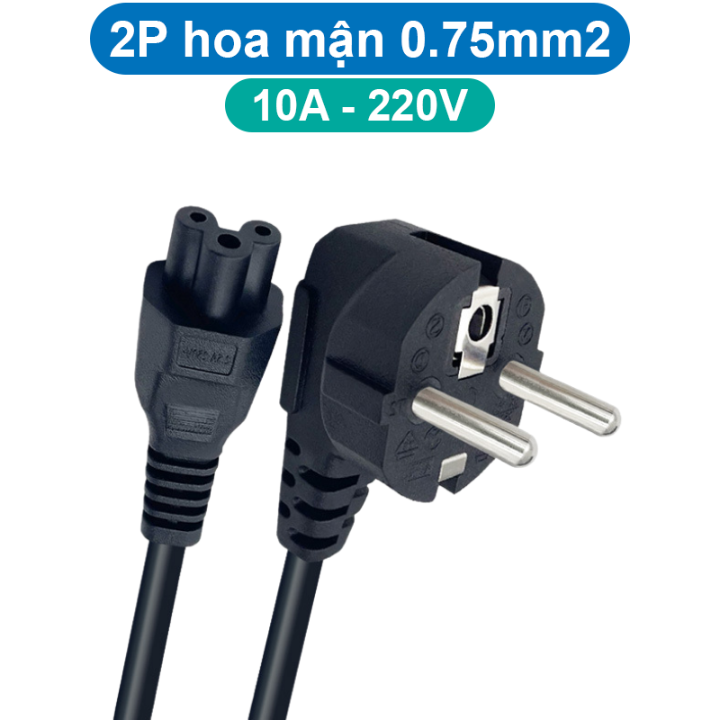 Dây nguồn AC 1.5m đồng nguyên chất  thông dụng cho máy tính, laptop, nồi cơm…