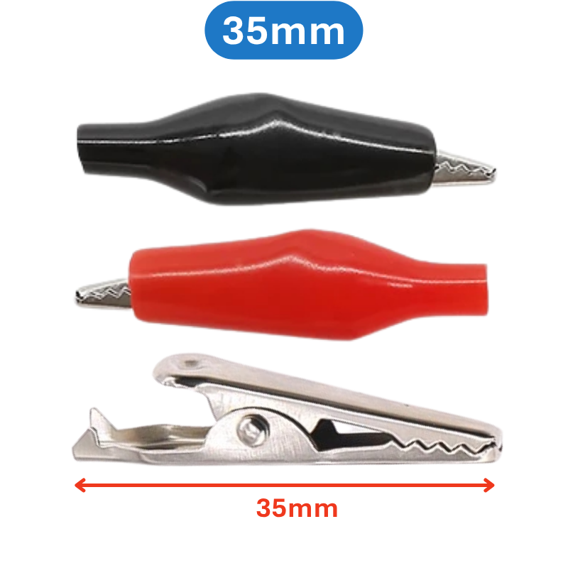 Kẹp cá sấu 1 cặp đỏ đen 5A