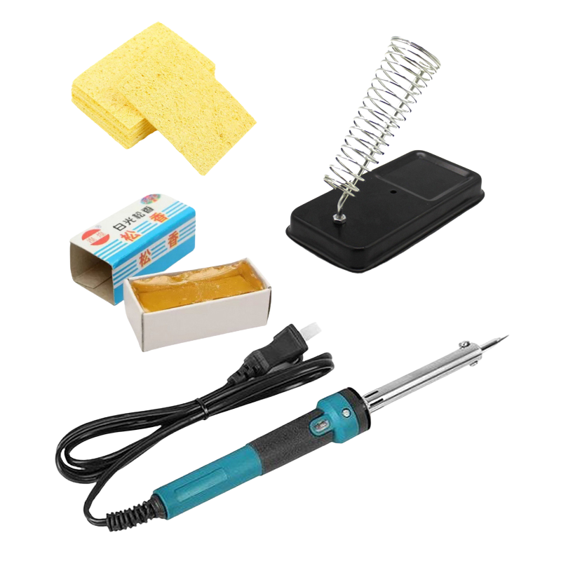 Bộ mỏ hàn thiếc 60W 220V, thiếc hàn, kệ hàn, nhựa thông