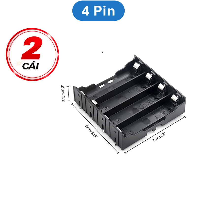 Đế pin, khay pin 18650 chân hàn PCB