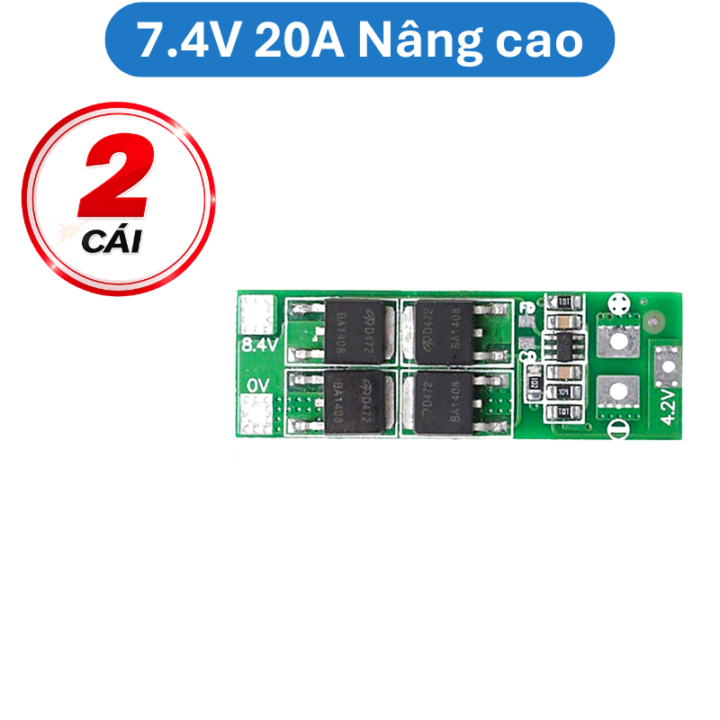 Mạch bảo vệ cân bằng pin Lithium 2S 7.4V ( pin 3.7V) không kẽm hàn