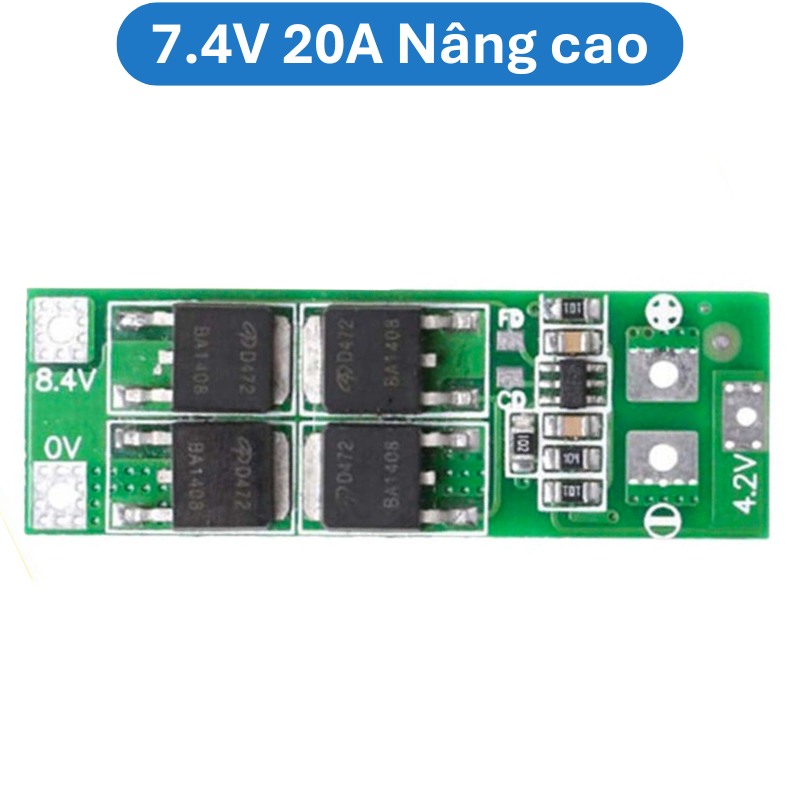 Mạch bảo vệ cân bằng pin Lithium 2S 7.4V ( pin 3.7V) không kẽm hàn