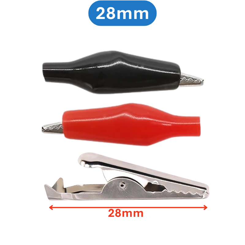 Kẹp cá sấu 1 cặp đỏ đen 5A