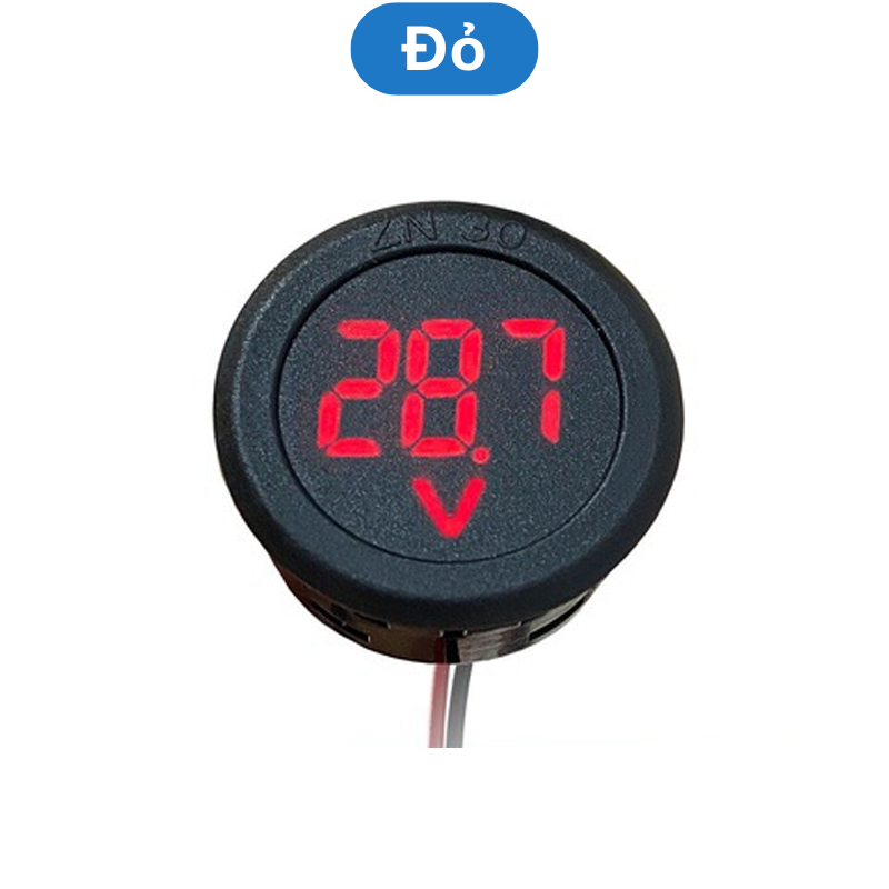 Đồng hồ tròn đo điện áp 4 - 100V DC màn hình LED