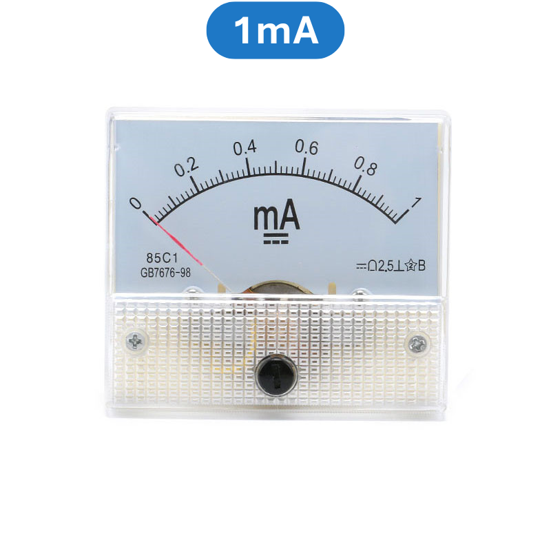 Ampe kế kim hiển thị dòng điện DC 1mA - 20A