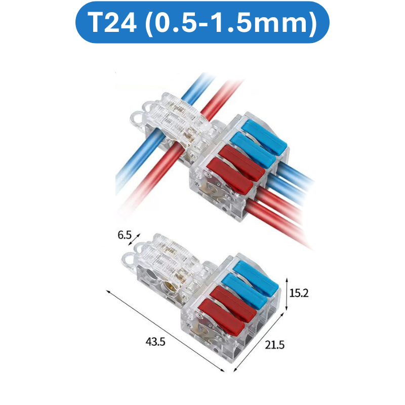 (2 Cái) Cút nối dây điện nhanh chữ T 32A Cho dây 0.5 - 5mm2