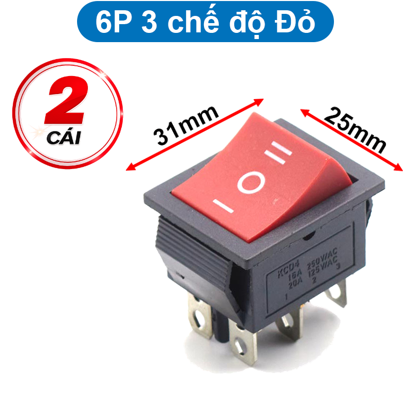 Công tắc bập bênh KCD4 16A/250V 25x31mm