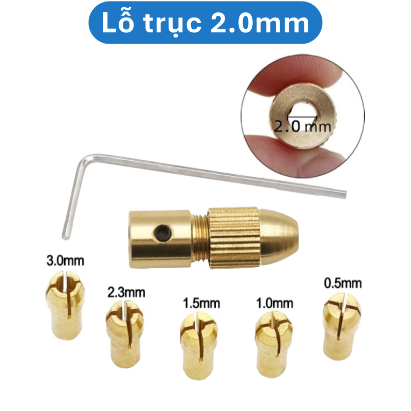 Bộ kẹp mũi khoan bằng đồng thau 5 lõi