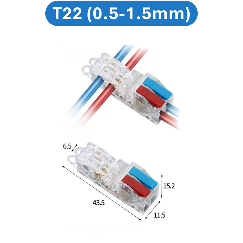 (2 Cái) Cút nối dây điện nhanh chữ T 32A Cho dây 0.5 - 5mm2
