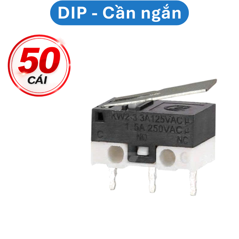 Công tắc hành trình KW - 10 1A 125V chân cắm PCB, hàn dây