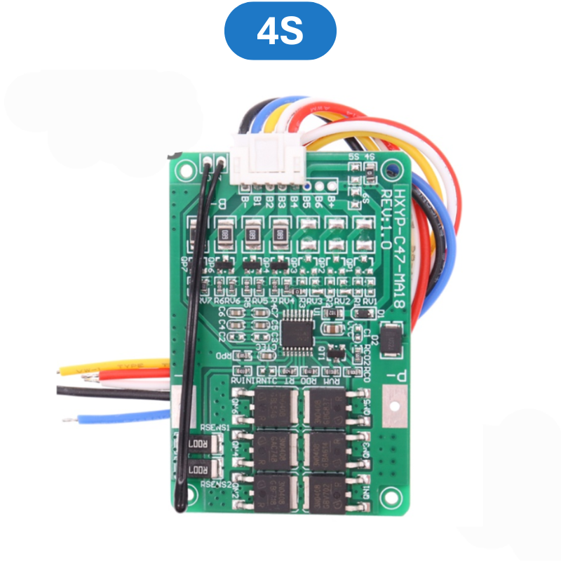 Mạch sạc bảo vệ pin lithium 4S/5S/6S/7S MA18 dòng xả 18A cổng ra dây có tản nhiệt