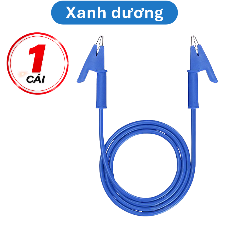 Dây kẹp silicon 2 đầu cá sấu 1m