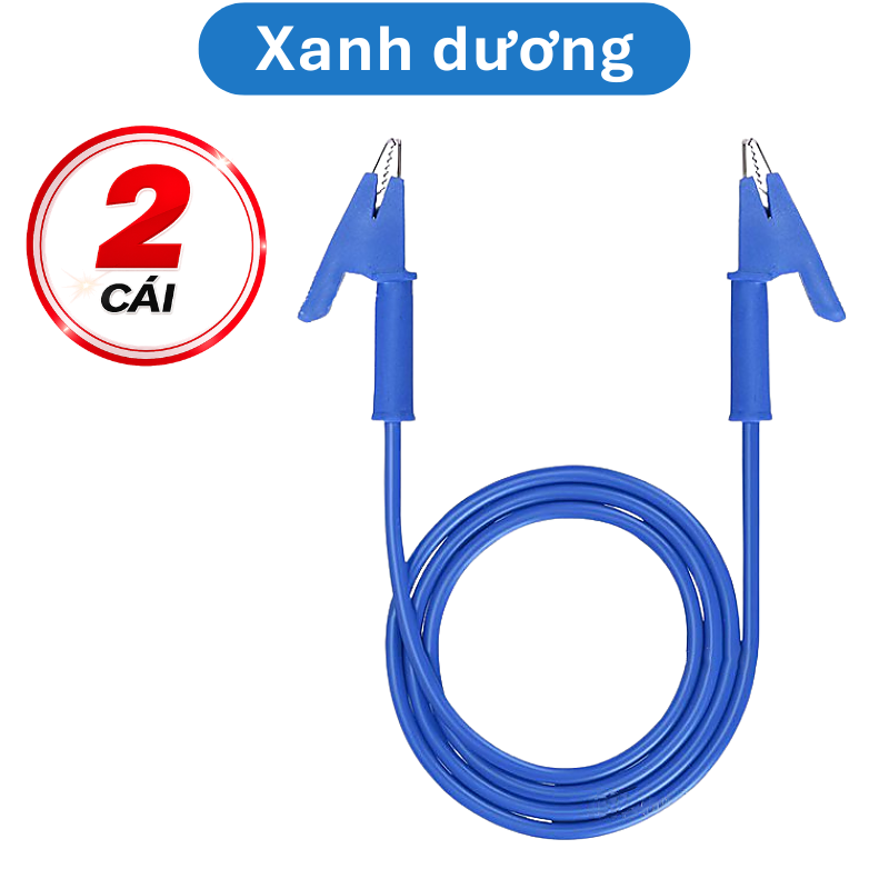 Dây kẹp silicon 2 đầu cá sấu 1m