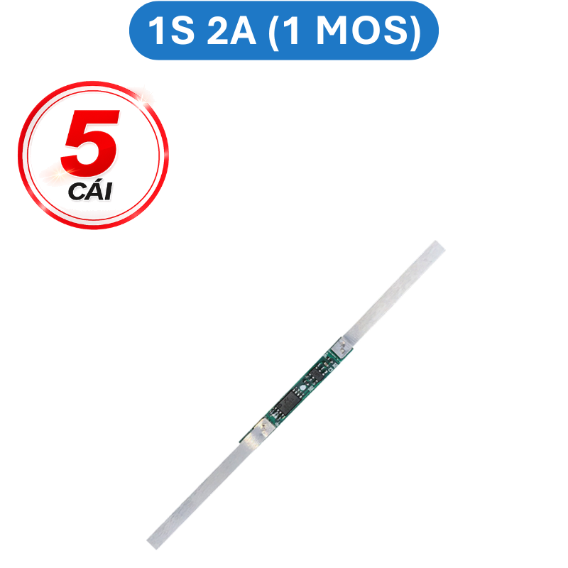 Mạch bảo vệ pin Lithium 1S 3.7V 2A - 9A (1 - 6 MOS) có hàn kẽm sẵn