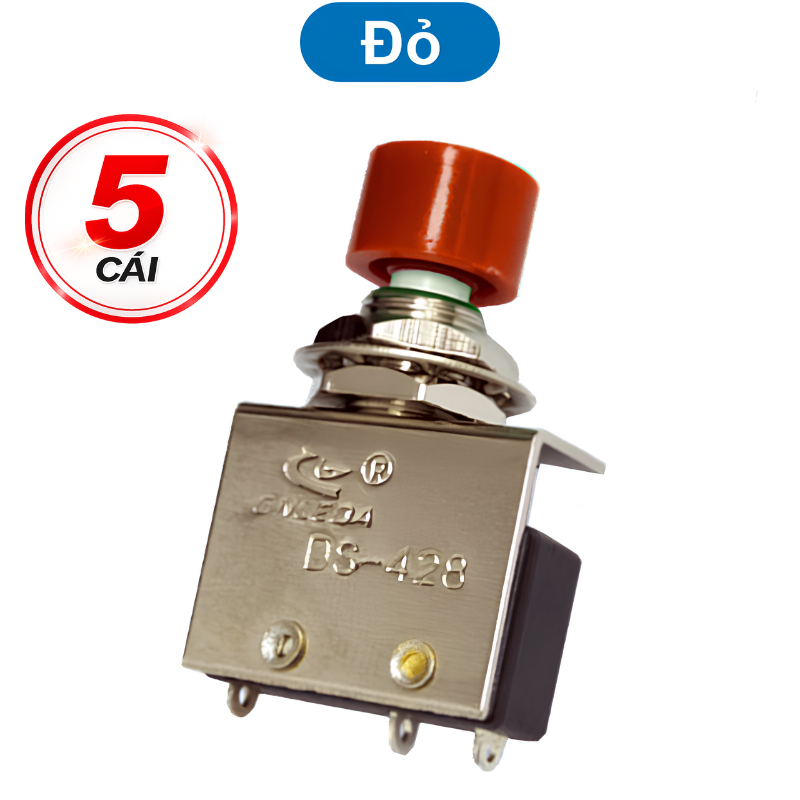 Nút nhấn nhả (reset) DS-428 3 chân 250V 6A