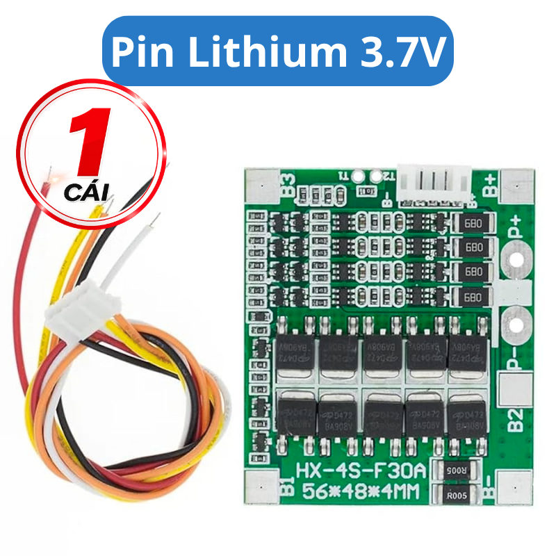 Mạch BMS 4S bảo vệ pin lithium, pin sắt chân hàn 30A