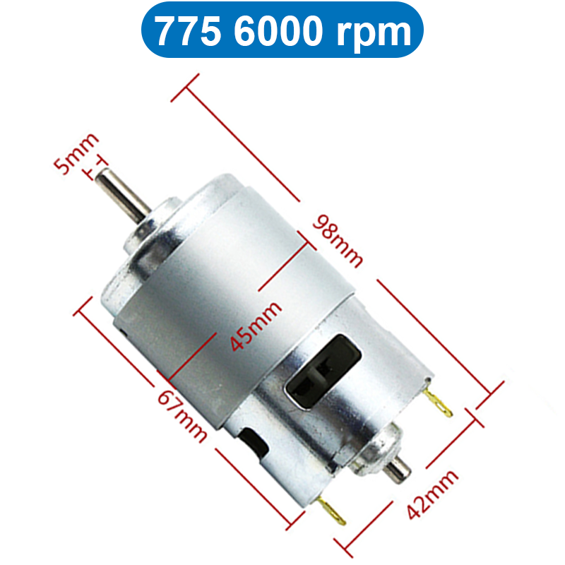 Động cơ DC 775/785/895 tốc độ cao điện áp 12V/24V
