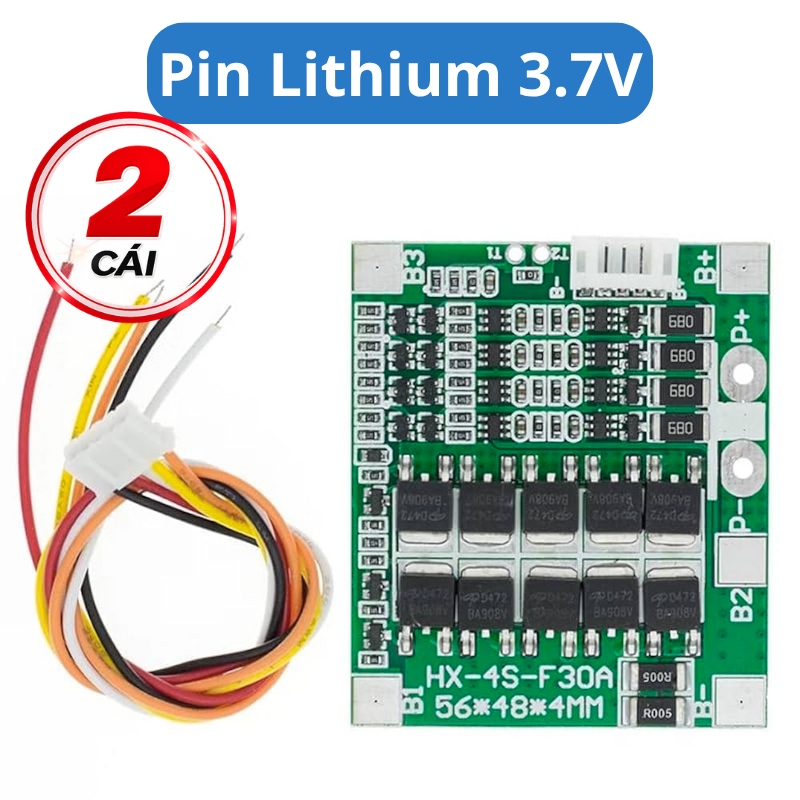 Mạch BMS 4S bảo vệ pin lithium, pin sắt chân hàn 30A