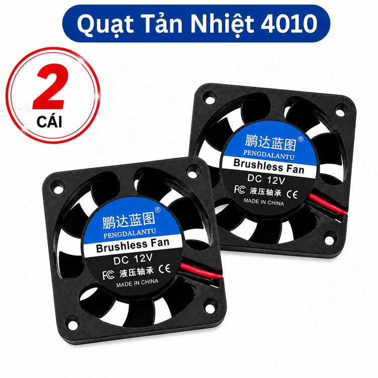 Quạt tản nhiệt 4010 không chổi than 12V