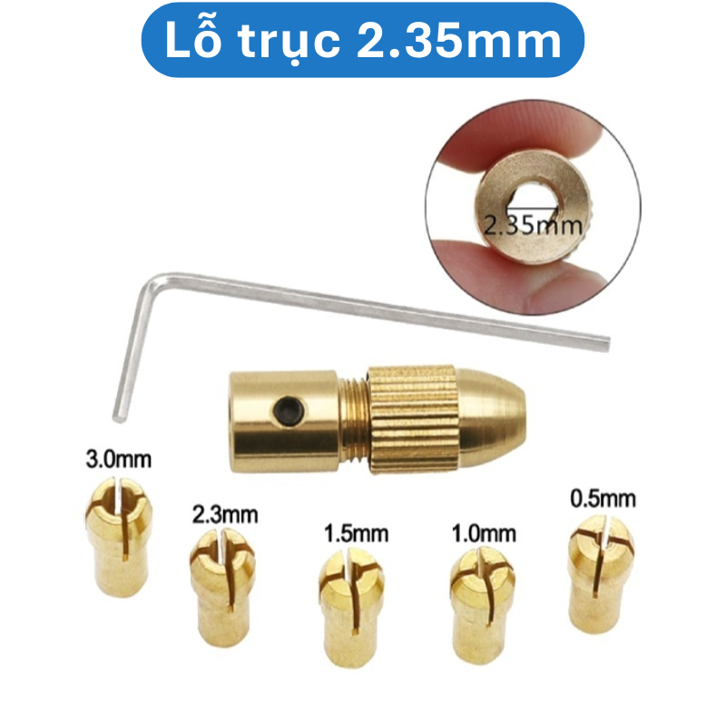 Bộ kẹp mũi khoan bằng đồng thau 5 lõi