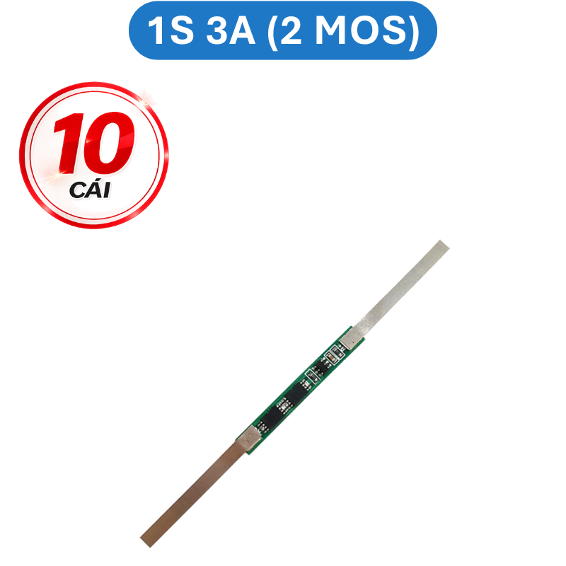 Mạch bảo vệ pin Lithium 1S 3.7V 2A - 9A (1 - 6 MOS) có hàn kẽm sẵn