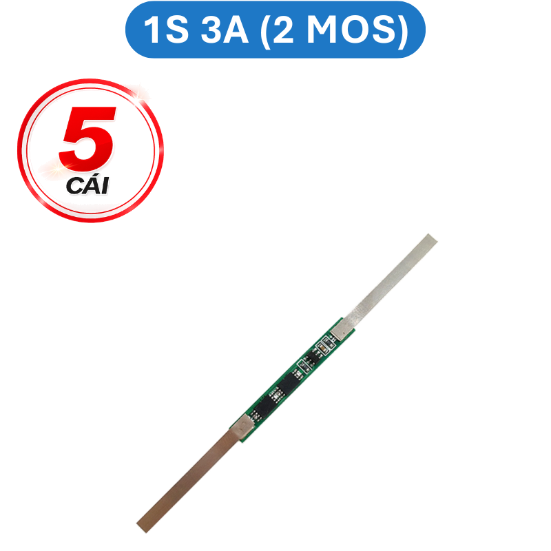 Mạch bảo vệ pin Lithium 1S 3.7V 2A - 9A (1 - 6 MOS) có hàn kẽm sẵn