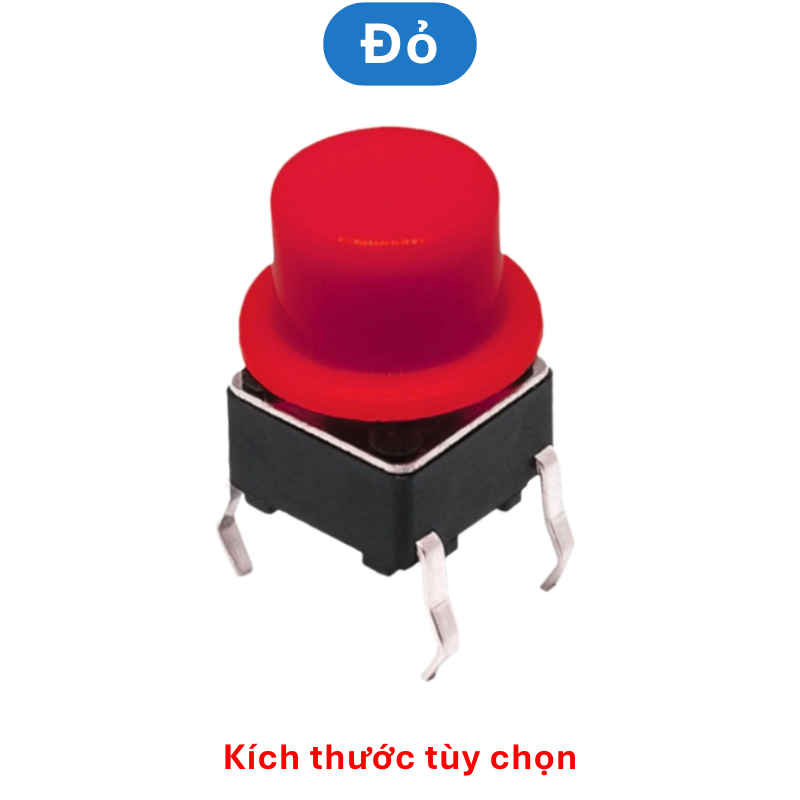 (50 Cái) Nắp nút nhấn 6x6mm hình mũ đường kính trong 3.1Mm / 3.4mm cao 6mm