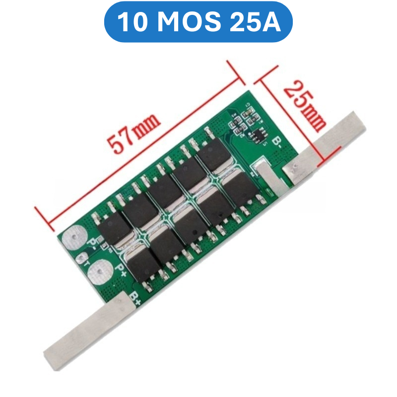 Mạch bảo vệ pin sắt LifePo4 1S 3.2V công suất lớn có sẵn kẽm hàn
