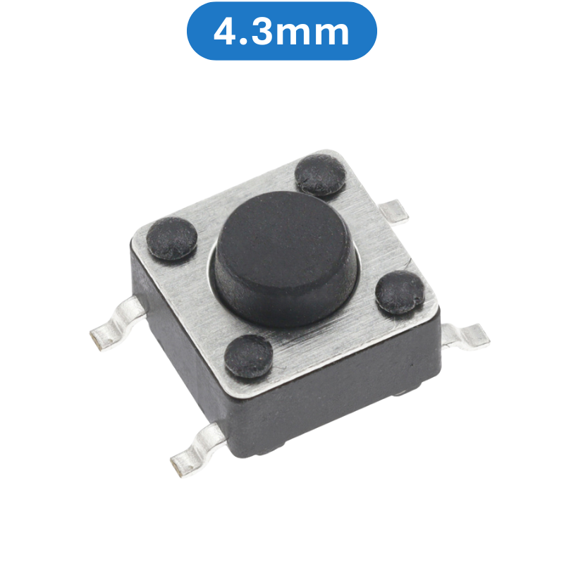 (20 Cái) Nút nhấn 6x6mm 4 chân dán SMD cao 4.3 - 15mm