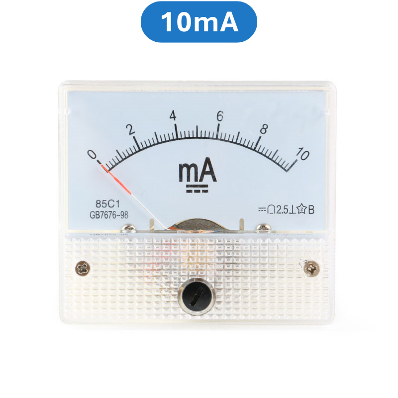 Ampe kế kim hiển thị dòng điện DC 1mA - 20A