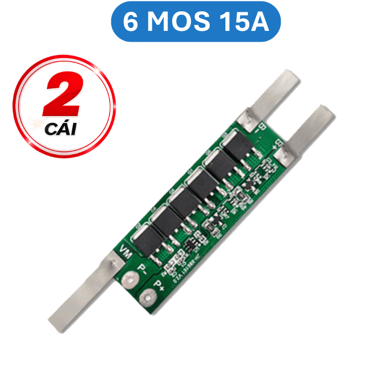 Mạch bảo vệ pin sắt LifePo4 2S 6.4V công suất lớn có sẵn kẽm hàn