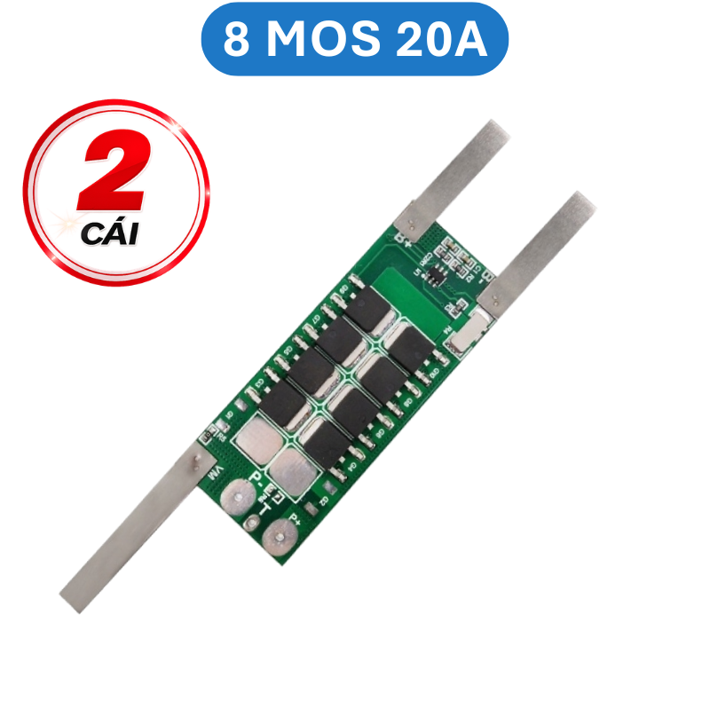 Mạch bảo vệ pin sắt LifePo4 2S 6.4V công suất lớn có sẵn kẽm hàn