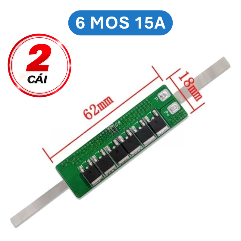 Mạch bảo vệ pin sắt LifePo4 1S 3.2V công suất lớn có sẵn kẽm hàn