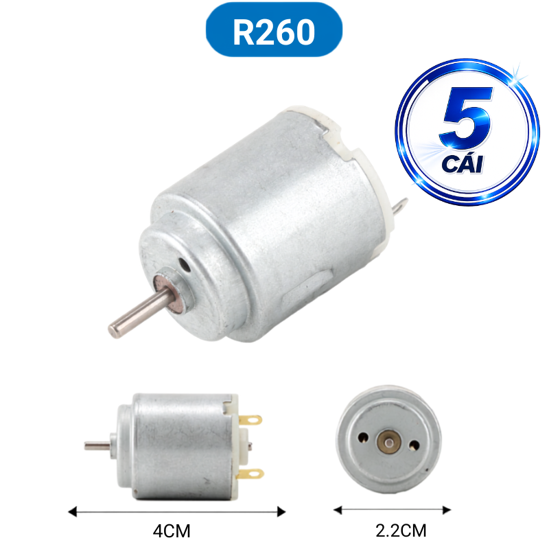 Động cơ DC mini F130, F180, R140, R260… 5000-20000 rpm 3-12V